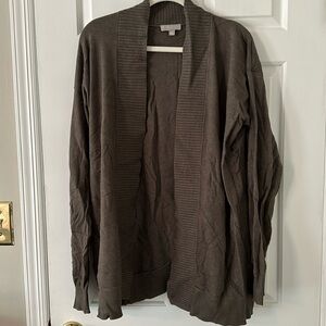 Olive open cardigan